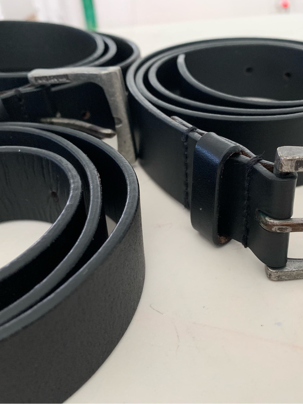 Lot3 timberland Classic Black Leather Men's Belt - Minimal Design